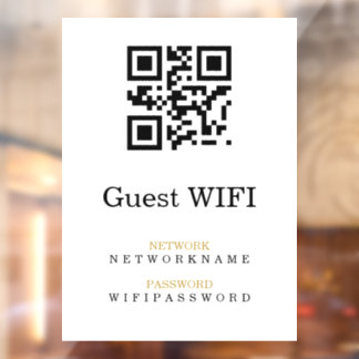 Autocollant Pour Fenêtre Mot de passe Wifi | Analyse du code QR pour se con