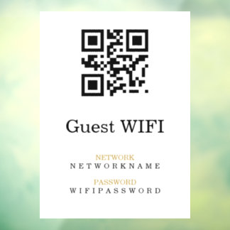 Autocollant Pour Fenêtre Mot de passe Wifi | Analyse du code QR pour se con