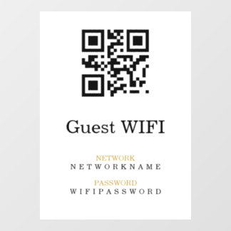 Autocollant Pour Fenêtre Mot de passe Wifi | Scannez le code QR pour vous c