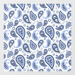 Autocollant Pour Fenêtre Motif Blue Paisley