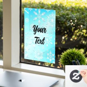 Autocollant Pour Fenêtre Motif Crystal Snowflakes