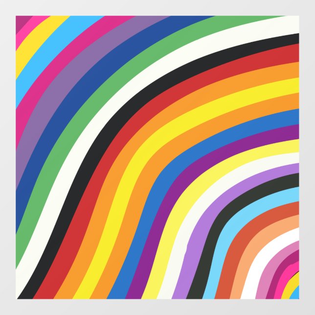 Autocollant Pour Fenêtre Motif  de bandes colorées (Feuille)