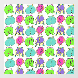 Autocollant Pour Fenêtre Motif de boutons de hamster coloré