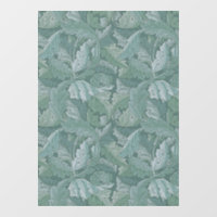 Motif feuille d'acanthe bleu sarcelle de William M