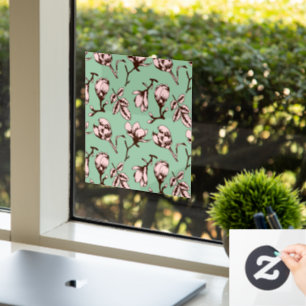 Autocollant Pour Fenêtre Motif sans couture avec bourgeons floraux des arbr