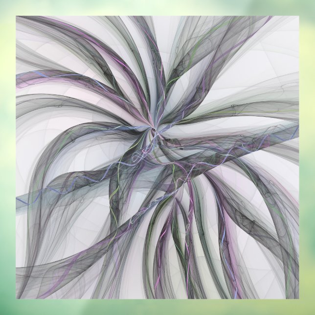 Autocollant Pour Fenêtre Motions Filigree Moderne Abstrait pivotant Fractal (Feuille 3)