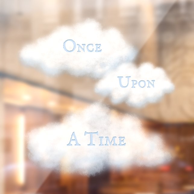 Autocollant Pour Fenêtre Mots personnalisés sur les nuages blancs fluffés F (Feuille 2)