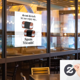 Autocollant Pour Fenêtre Musubi Laissez-Moi Profiter De Mon Spam Musubi Res