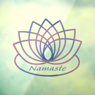 Autocollant Pour Fenêtre Namaste Purple et Pink Lotus Flower 