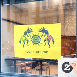 Autocollant Pour Fenêtre Native Americans Culture - Sun Dancing Kokopelli 5