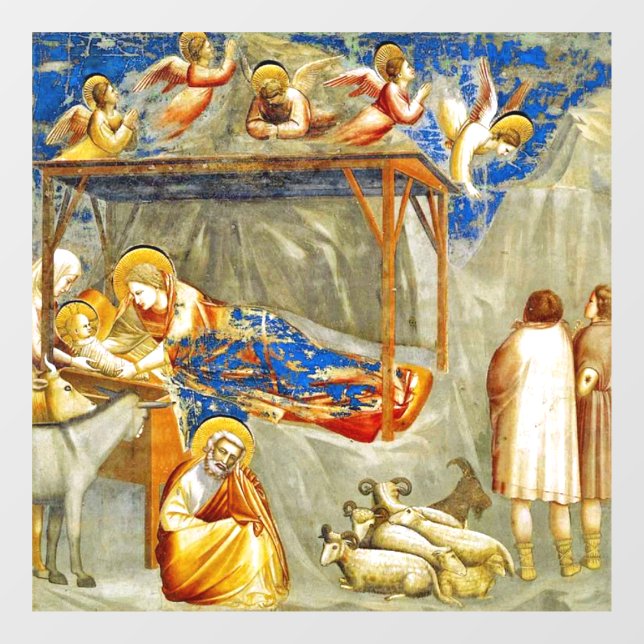 Autocollant Pour Fenêtre Nativité Naissance de Jésus (Feuille)
