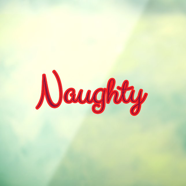 Autocollant Pour Fenêtre Naughty Holiday Christmas Texte   (Feuille 3)