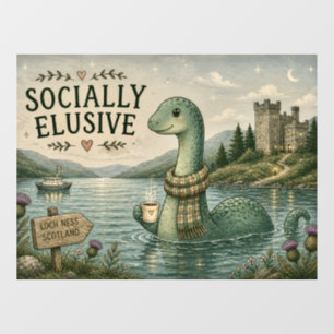 Autocollant Pour Fenêtre Nessie insaisissable socialement Cozy Cryptide Loc