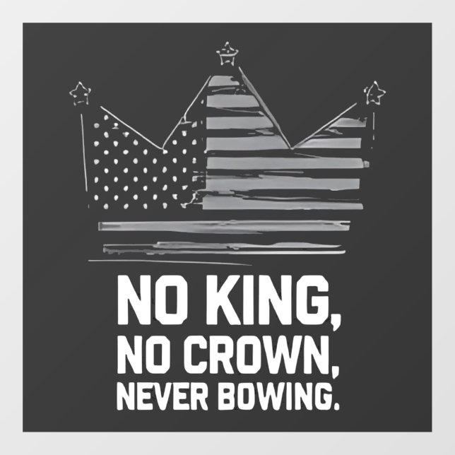Autocollant Pour Fenêtre No Kings In America Save Democracy I dissident Ant (Feuille)