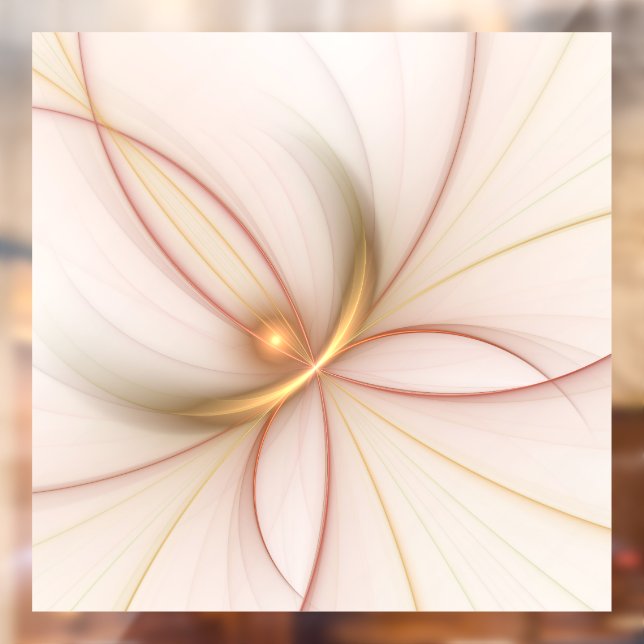 Autocollant Pour Fenêtre Noble Cuivre Et Or Abstrait Art Fractal Moderne (Feuille 2)