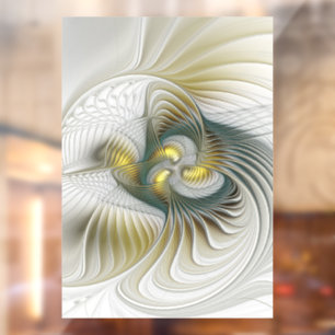 Autocollant Pour Fenêtre Nobly Golden Turquoise Imaginaire Fractal Art