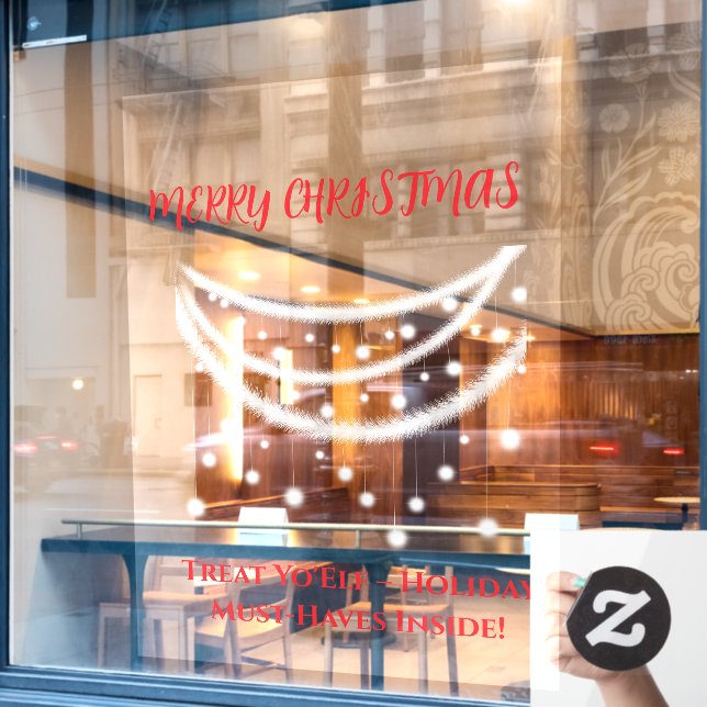 Autocollant Pour Fenêtre Noël drôle (Fenêtre de café)