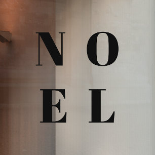 Autocollant Pour Fenêtre Noel Noir moderne tendance Noël élégant