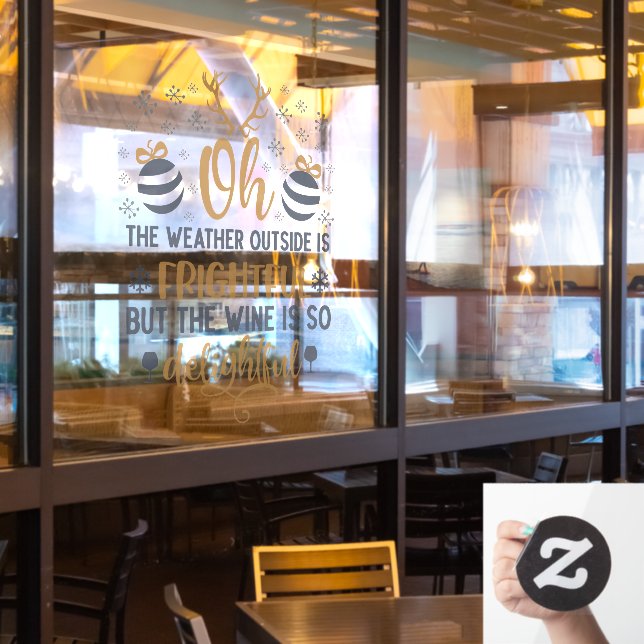 Autocollant Pour Fenêtre Noël Saison Word Art (Fenêtre du restaurant)