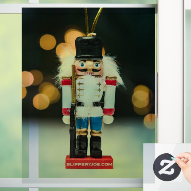 Autocollant Pour Fenêtre Noël SlipperyJoe nutcracker figurine ornement (Maison)