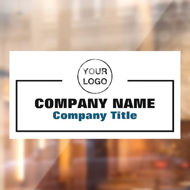 Autocollant Pour Fenêtre Nom de l'entreprise et logo (Feuille 2)