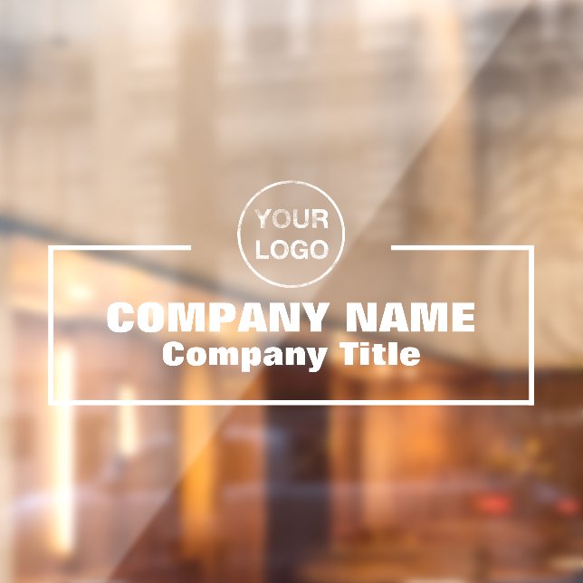 Autocollant Pour Fenêtre Nom de l'entreprise et logo (Feuille 2)