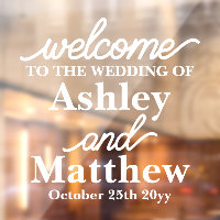 Noms personnalisés Bienvenue dans notre Mariage po