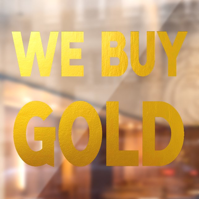 Autocollant Pour Fenêtre Nous achetons Gold Large (Feuille 2)