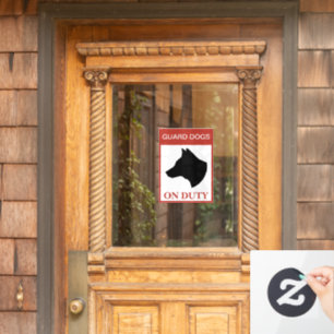 Autocollant Pour Fenêtre NOUVEAUTÉ ! Chiens de garde en service — Signal d'