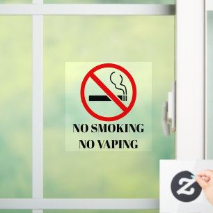 Autocollant Pour Fenêtre NOUVEAUTÉ ! 🚭 Pas De Fumeurs Cling Vaping - 5x5 S