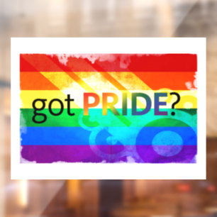 Autocollant Pour Fenêtre Obtenir le drapeau LGBTQ de fierté