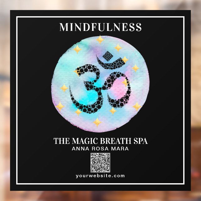 Autocollant Pour Fenêtre ** OM AUM Mindfulness Reiki - Méditation Yoga (Feuille 2)