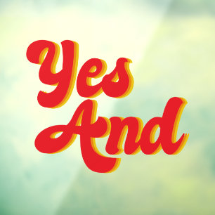 Autocollant Pour Fenêtre Oui Et Le Club De Comédie improvisé