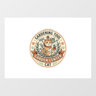 Autocollant Pour Fenêtre Outil de jardinage Centre de jardinage Chat Outil