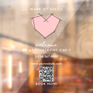 Autocollant Pour Fenêtre Ouverture des heures d'ouverture Rendez-vous uniqu