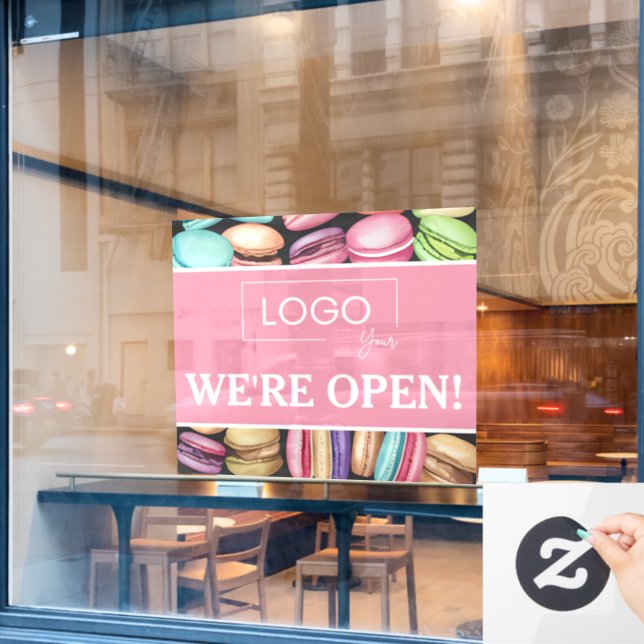 Autocollant Pour Fenêtre Ouverture pour les entreprises | Macaron Patisseri (Fenêtre de café)