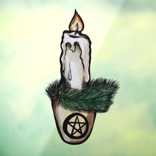 Autocollant Pour Fenêtre Pagan Yule Chandelle wicca w