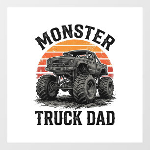Autocollant Pour Fenêtre Papa camion monstre graphique vintage tout terrain