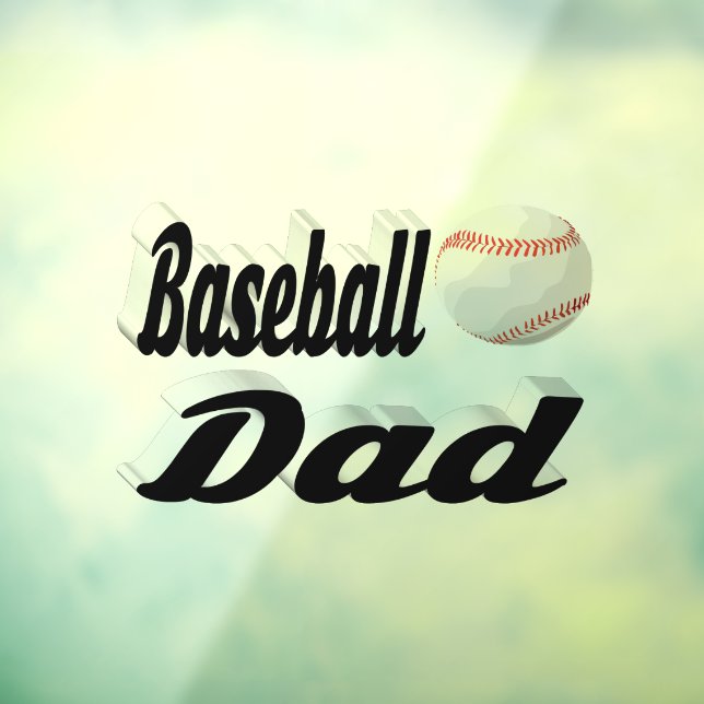 Autocollant Pour Fenêtre Papa de baseball (Feuille 3)