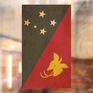 Autocollant Pour Fenêtre Papa Nouvelle Guinée Drapeau Vintage