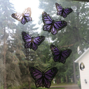 Autocollant Pour Fenêtre Papillons violets Papillon Violet Amateurs de la n