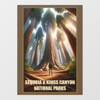 Autocollant Pour Fenêtre Parcs nationaux du canyon de Sequoia & Kings