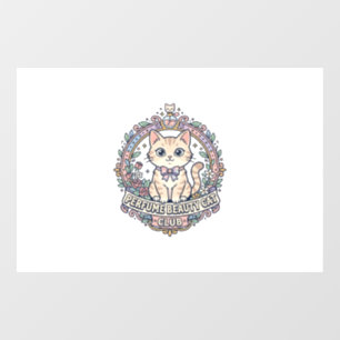 Autocollant Pour Fenêtre Parfum Beauté Chat Mignon Chat T-Shirt Design - Pa