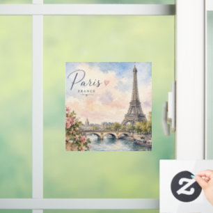 Autocollant Pour Fenêtre Paris France Tour Eiffel rivière seine