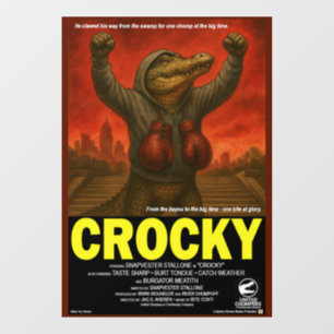 Autocollant Pour Fenêtre Parodie de film classique Crocky
