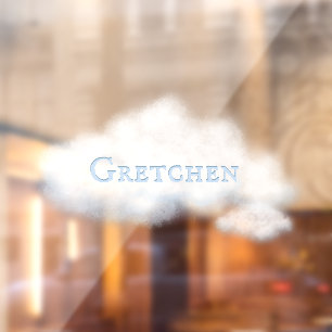 Autocollant Pour Fenêtre Parole personnalisée sur Fluffy White Cloud No 1 F