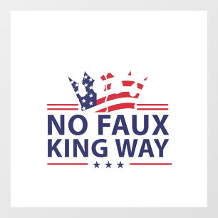 Autocollant Pour Fenêtre Pas de rois en Amérique Anti Trump Anti Fascisme
