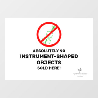 Autocollant Pour Fenêtre Pas de violons verts Boutique Musique locale