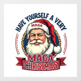 Autocollant Pour Fenêtre Passez un très Maga Noël Trump a gagné