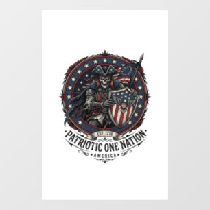 Autocollant Pour Fenêtre Patriote Fantôme Patriotique Monstre Horreur Patri